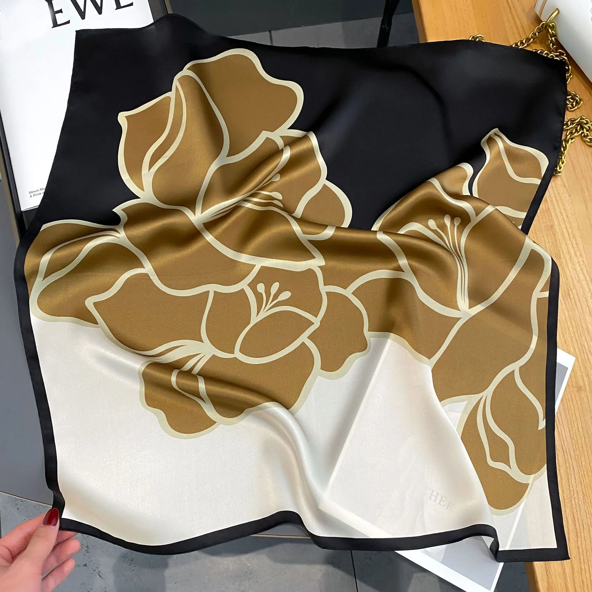 100% Silk Scarf Elegant Luxury High Quality Fashion