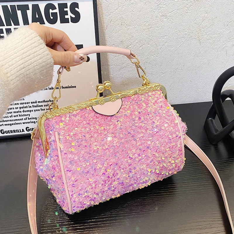 Satin Vintage Evening Bag Metal Flower Luxury Clutch Handbag