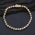 Glamorous Star Tennis Bracelet Celestial Four-Point Star Chain