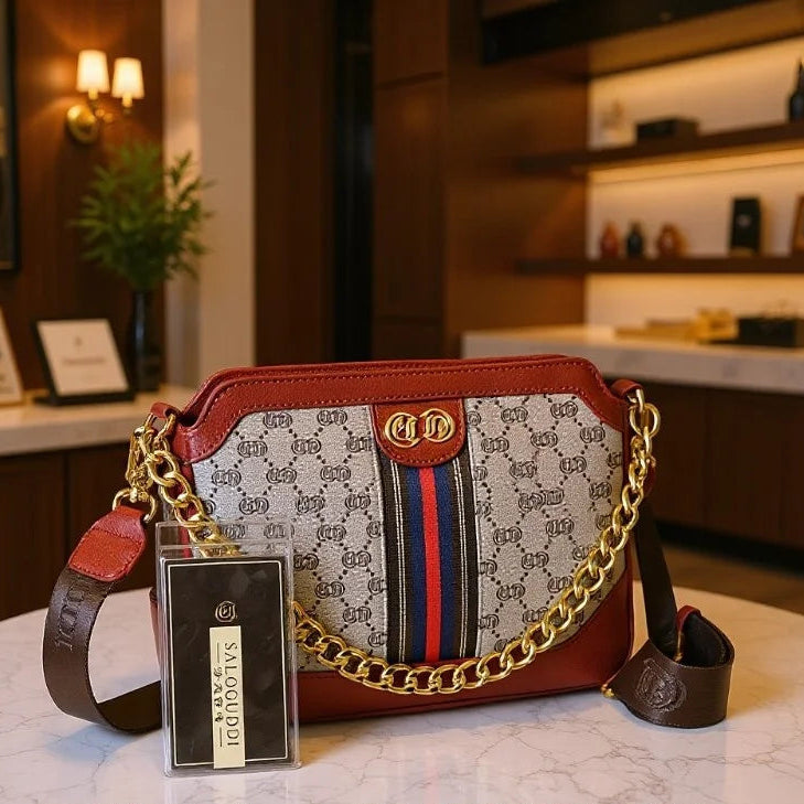 Fashionable Cool Women's Bag PU Leather Crossbody Shoulder Handbag Square Shape