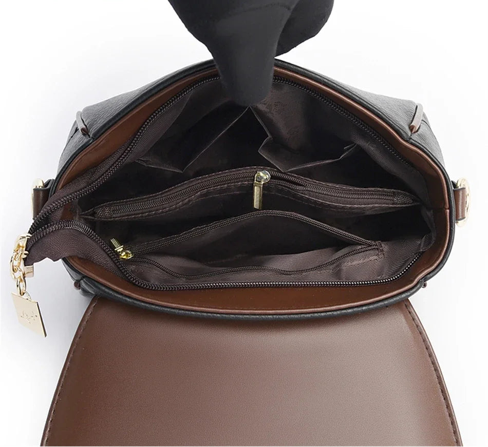 Solid Color Top Quality Leather Small Shoulder Messenger Bags