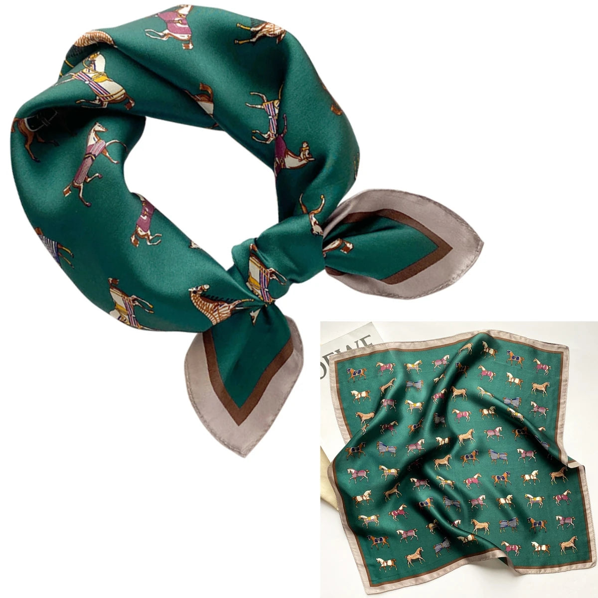 Women 100% Mulberry Real Silk Scarf 53cm