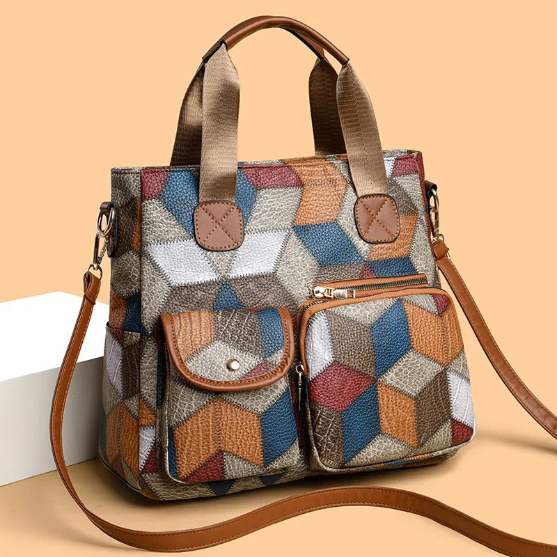 Women's Handbag Shoulder Bag Fashion Purse Vintage Leather Bag Large Capacity