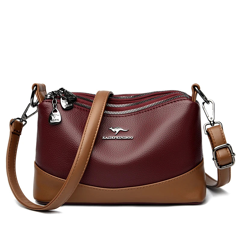 High-quality Leather Handbags Luxury Design Shoulder Crossbody Bag Soft Sac