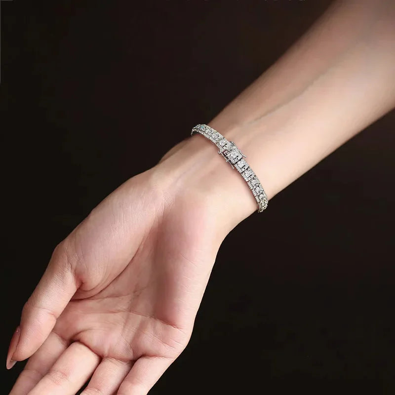 Moissanite Tennis Bracelet GRA Certified Stackable Fine Jewelry