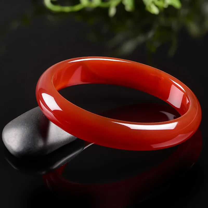 Red agate bracelet stylish bangle