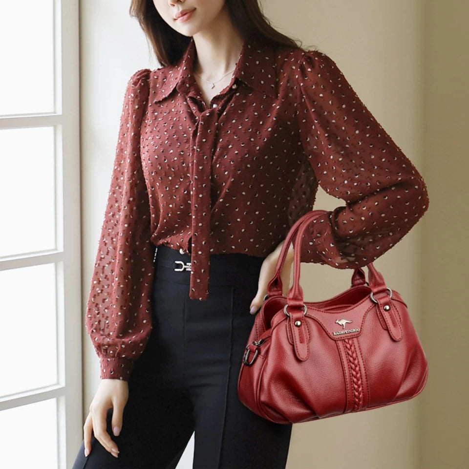 Genuine Brand Top Quality Handbags 3 Layers Luxury Small Casual Tote Bag