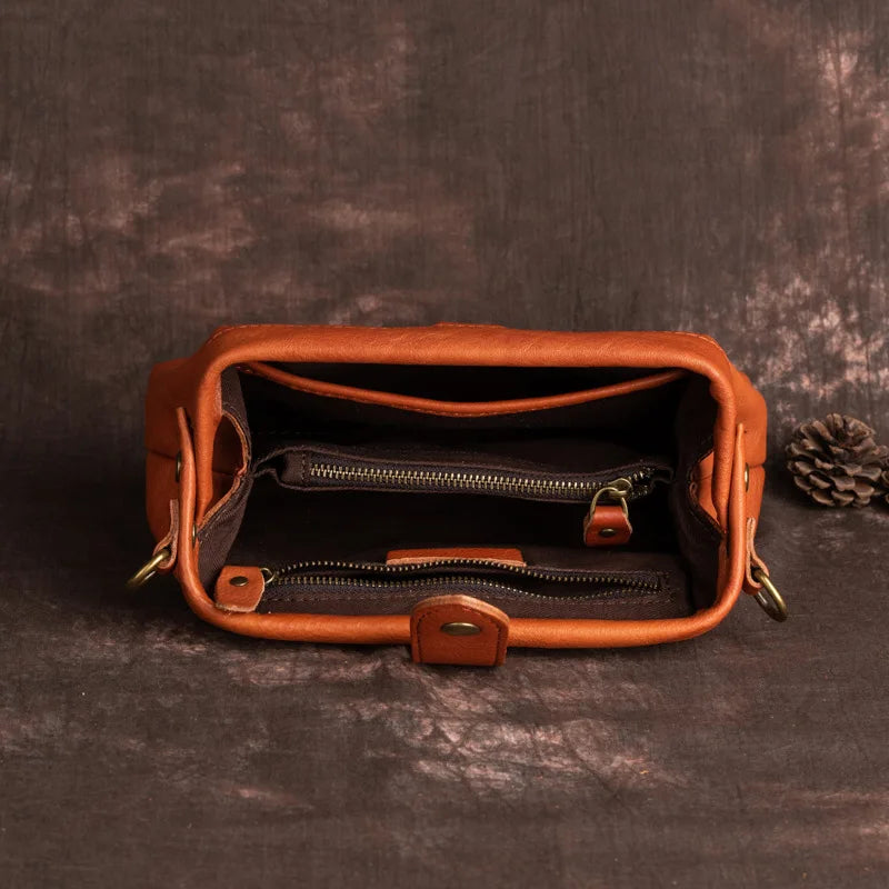 Leather Crossbody Bag Retro Messenger Bag Leather Phone Sling Bag Ladies Clutch