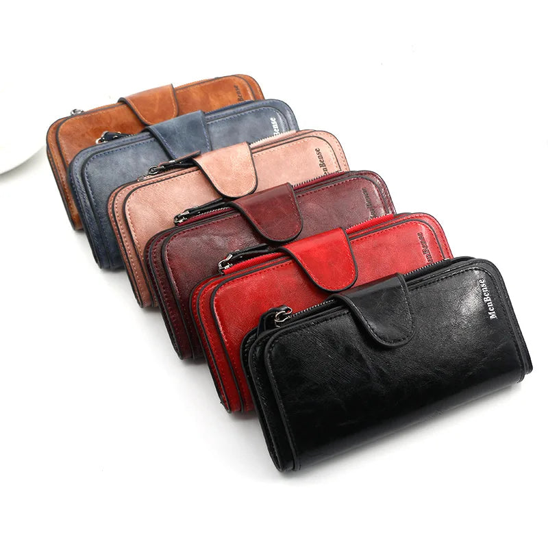 Fashion Wallet Woman Long Clutch PU Leather Large Capacity Card Holder Purse