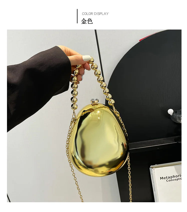 Acrylic eggshell bag fashion niche design women's messenger bag portable dinner bag