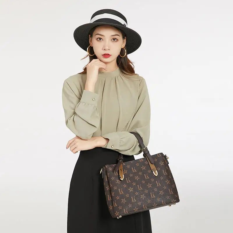 Classic Luxury Tote Elegant Vintage Leather Shoulder Bag