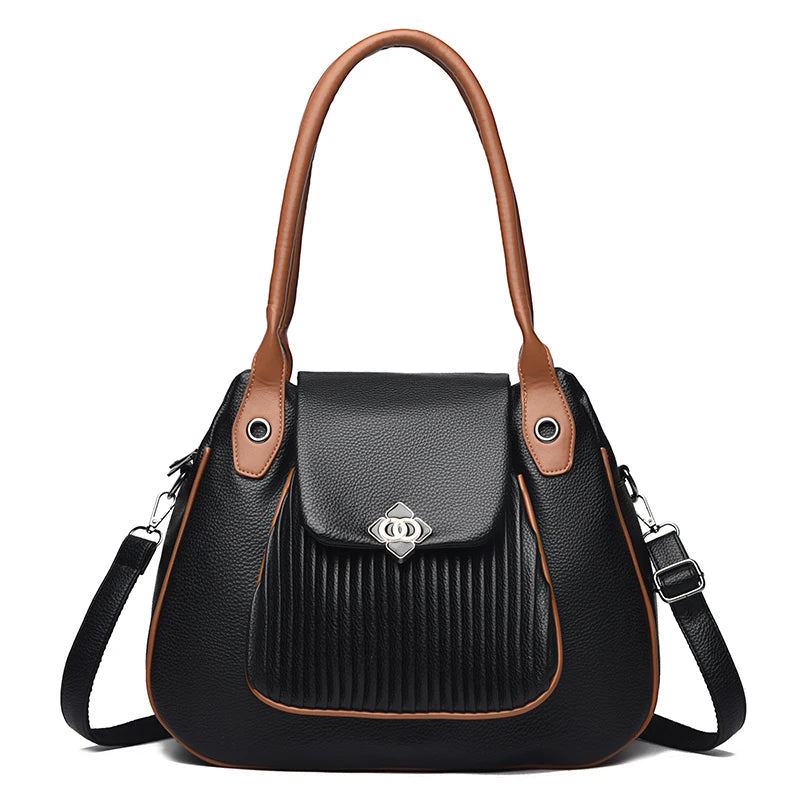 Genuine Brand Top Quality Leather Bags Top-Handle Design Bags Ladies Casual Tote