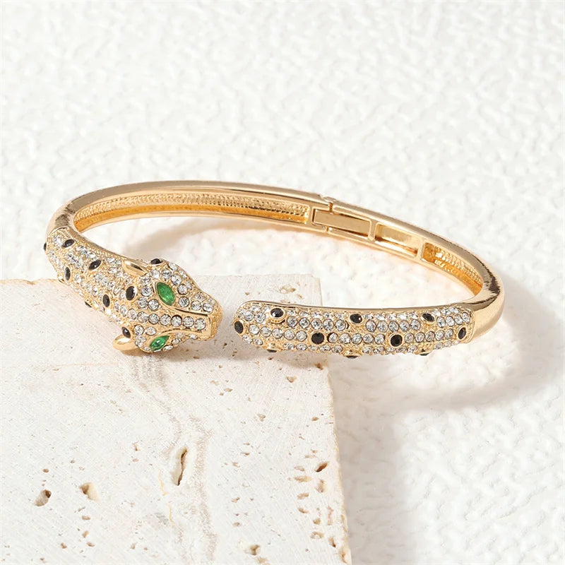 Fashion Design Zinc Alloy Leopard Head Barcelet