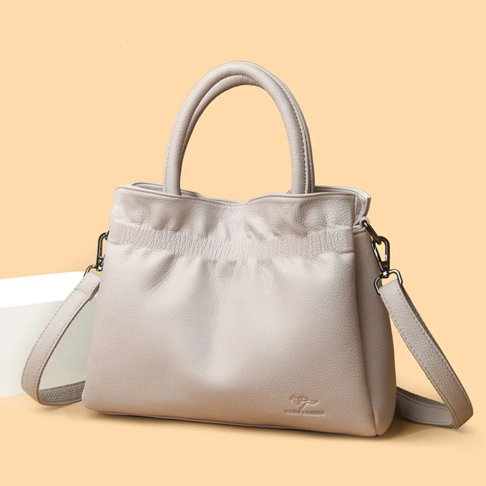 Luxury Soft Leather Shoulder Crossbody Handbags Casual Tote