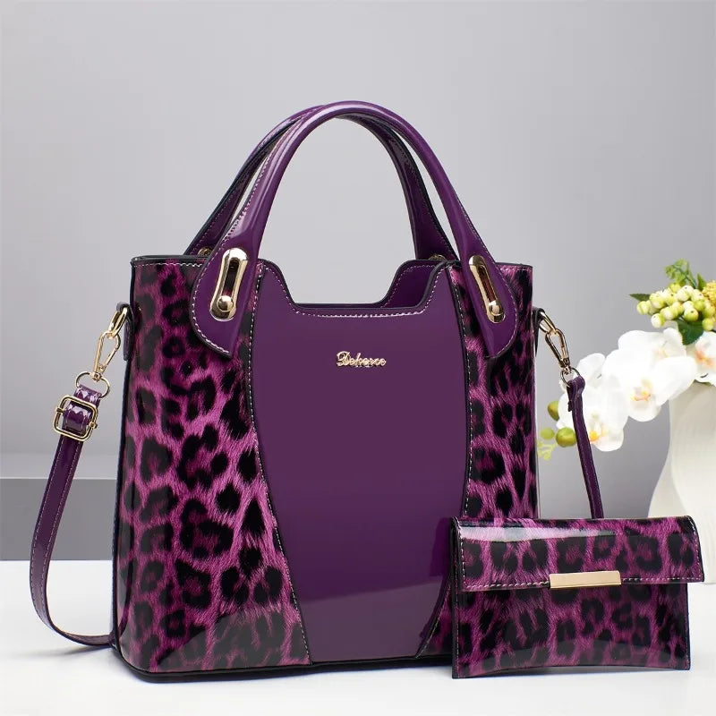 Patent Leather Handbag Crossbody Bags Large Capacity Tote