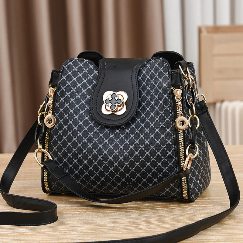 Women Handbag Bag Luxury Design Bucket Shoulder Crossbody Bag Print Large Capacity