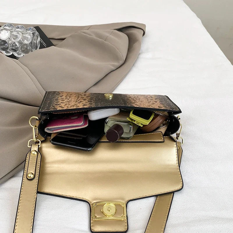 Metal Buckle Fashion Shoulder Bag Luxury Design Handbag