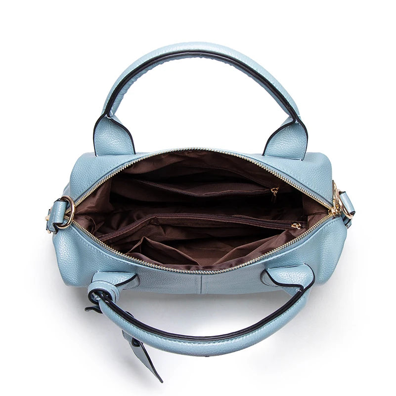 Fashionable And Elegant Large-Capacity Oil Wax Leather Handbag Crossbody Bag