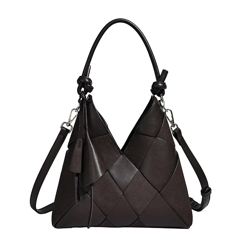 Luxury Women's Hand Woven Crossbody Bag Retro High-End Fashion