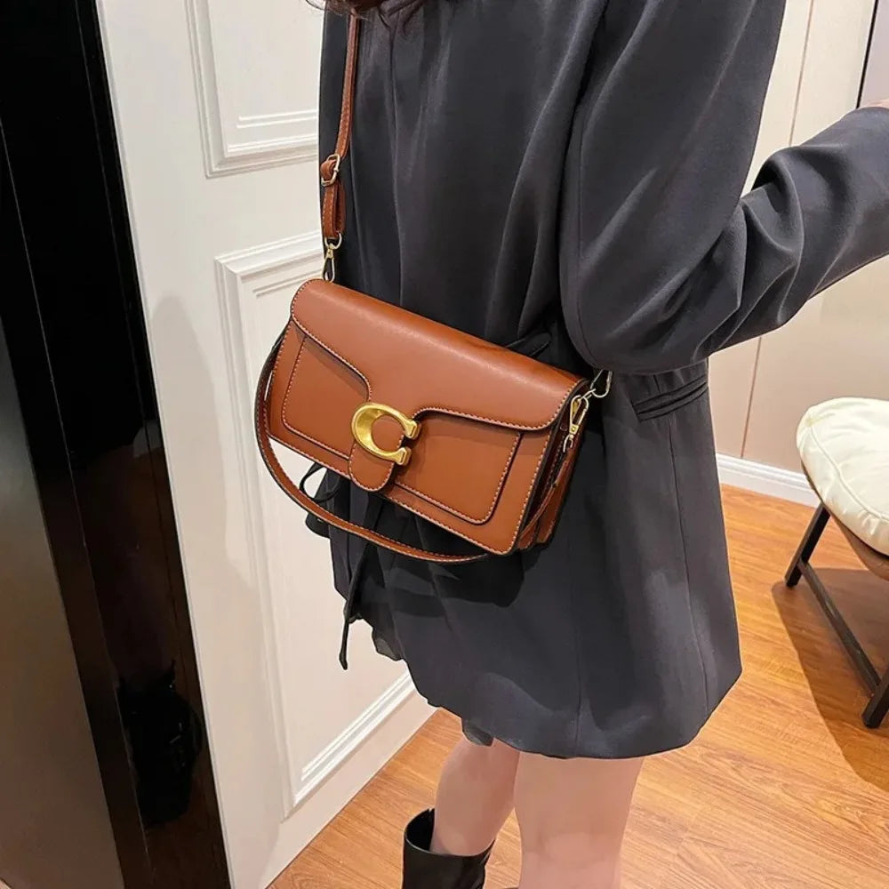 Premium Texture Versatile Multi-Compartment Shoulder Bag
