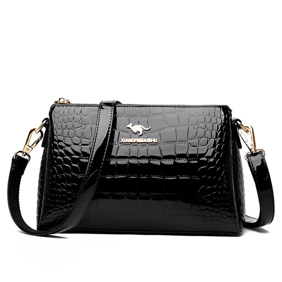 3-Layer partition Women Bag Soft Leather Luxury Handbag