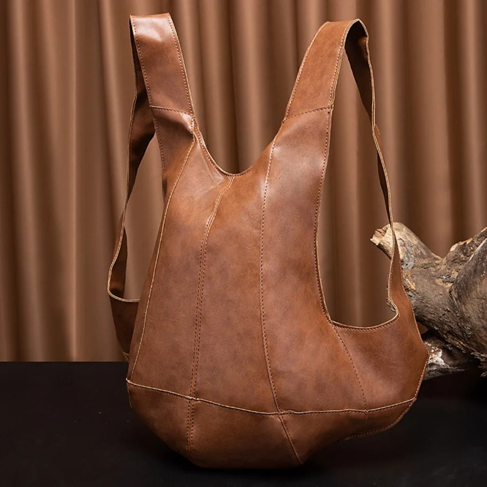 Soft Leather Beetle Bag Backpack Large Capacity Multifunctional Waterproof Trendy Bag
