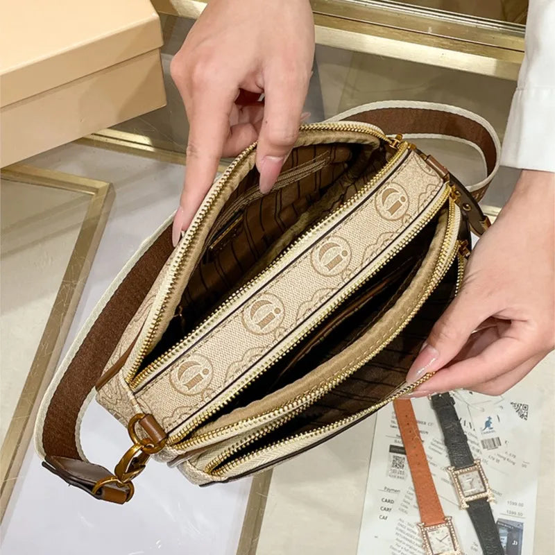 Luxury Bag Wide Shoulder Strap Single Shoulder Crossbody Bag
