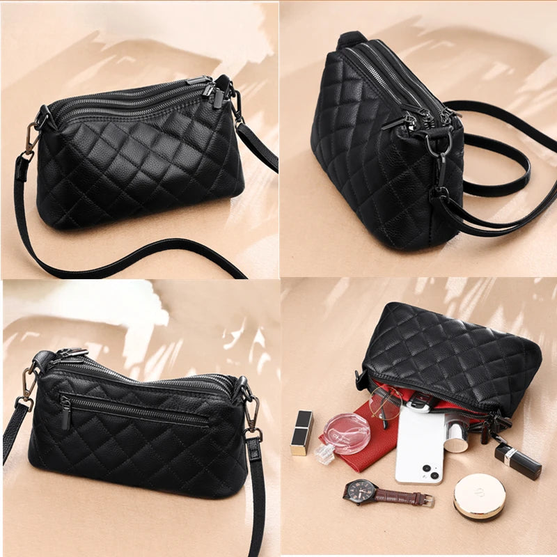 Genuine Leather Tote Luxury Soft Shoulder Crossbody Bag