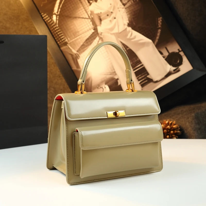 Genuine Leather Women Single-shoulder Crossbody Bag
