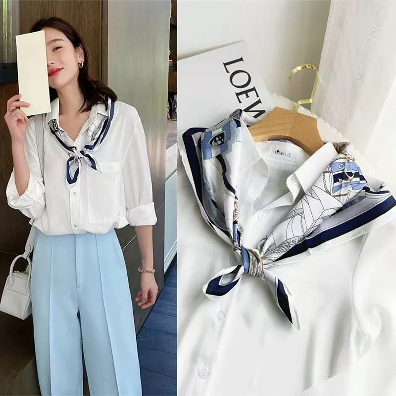 Women's 100% Mulberry Silk Scarf Neckerchief Styles