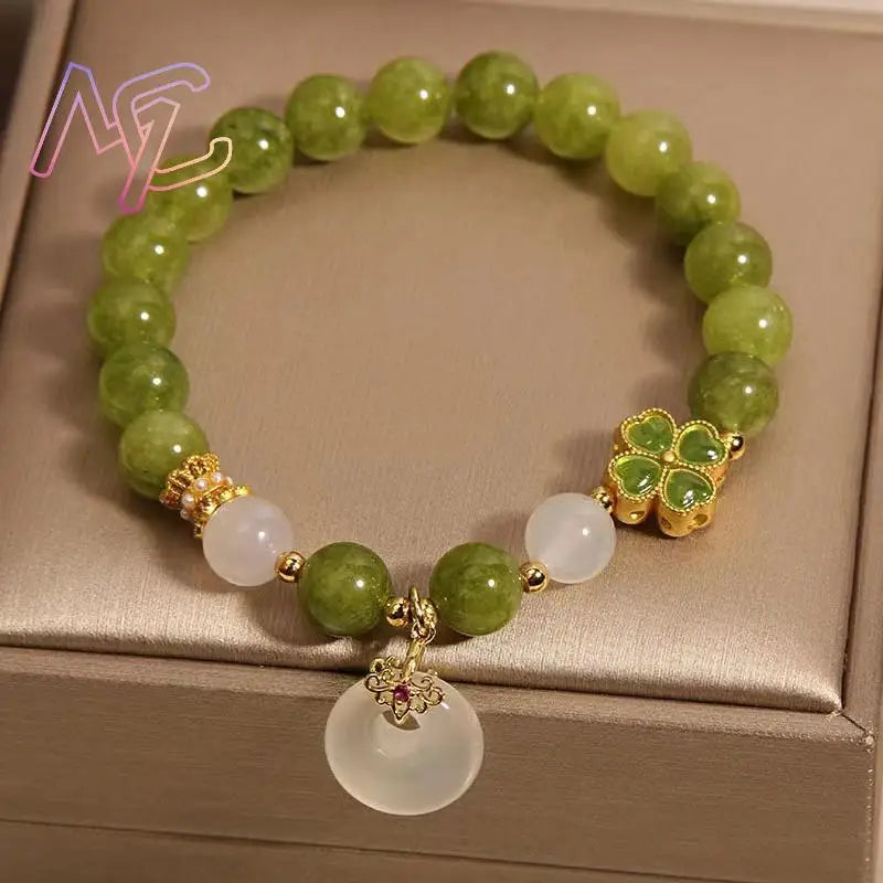 Real Jade Beads Bracelets Jewelry Bangle