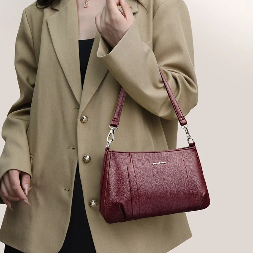 Top Quality Soft Leather Elegant Crossbody Shoulder Bag