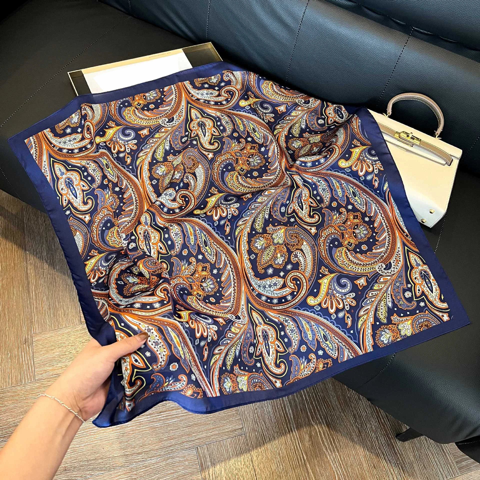 Imitation Silk Printed Square Scarf Fashion Accessories