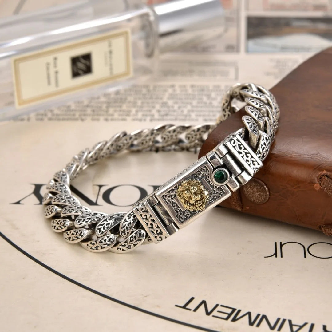 Exquisite Arabesque Pattern Patchwork Bracelet Vintage Adjustable Accessory