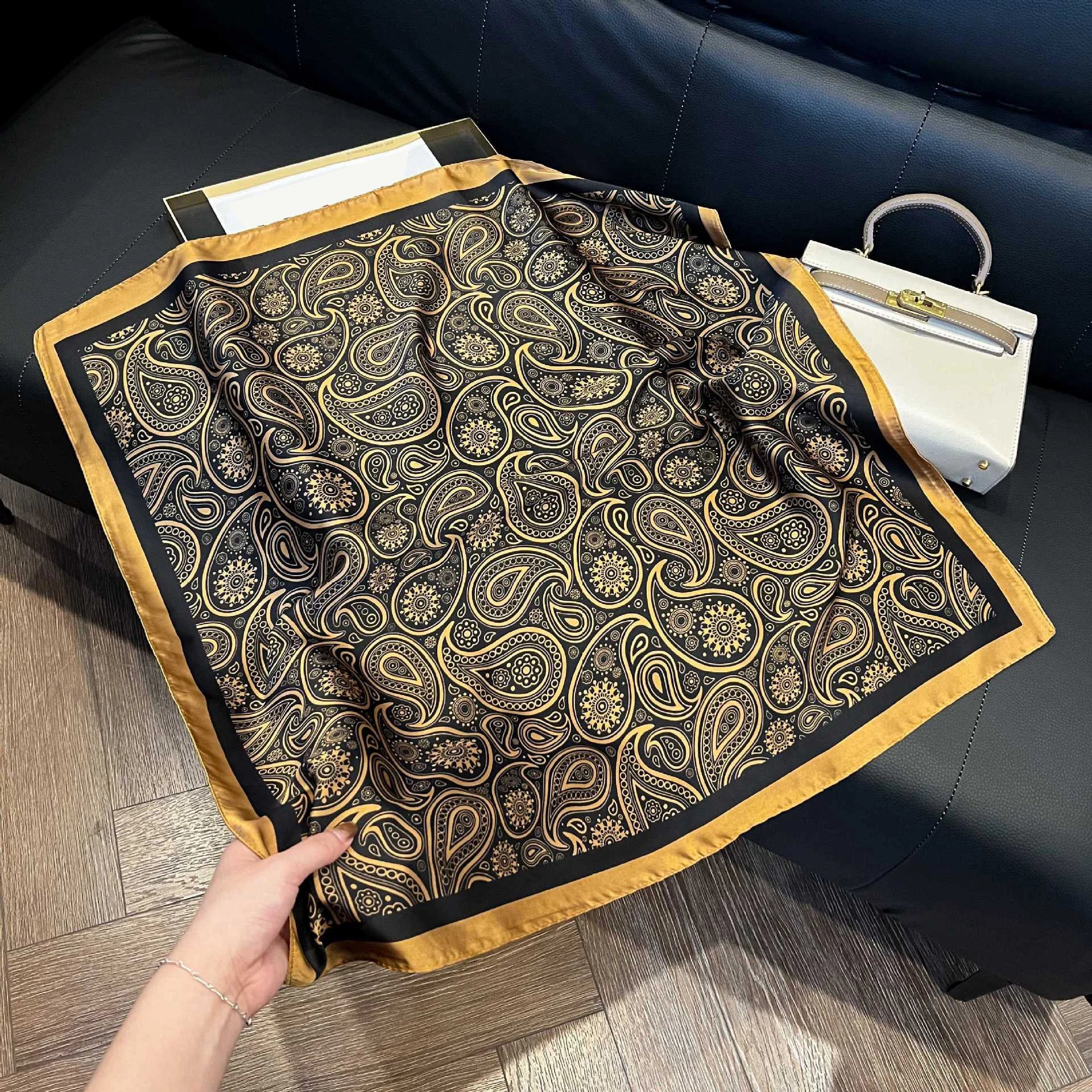 Imitation Silk Printed Square Scarf Fashion Accessories