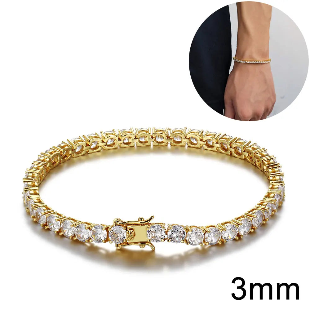 Luxury Bubble Clustered Hip Hop Iced Out Tennis Bracelet