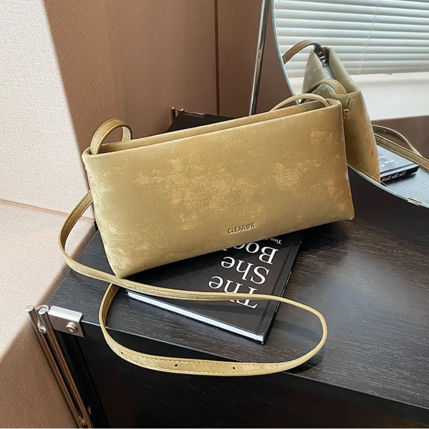 Small PU Leather Design Square Underarm Shoulder Bag