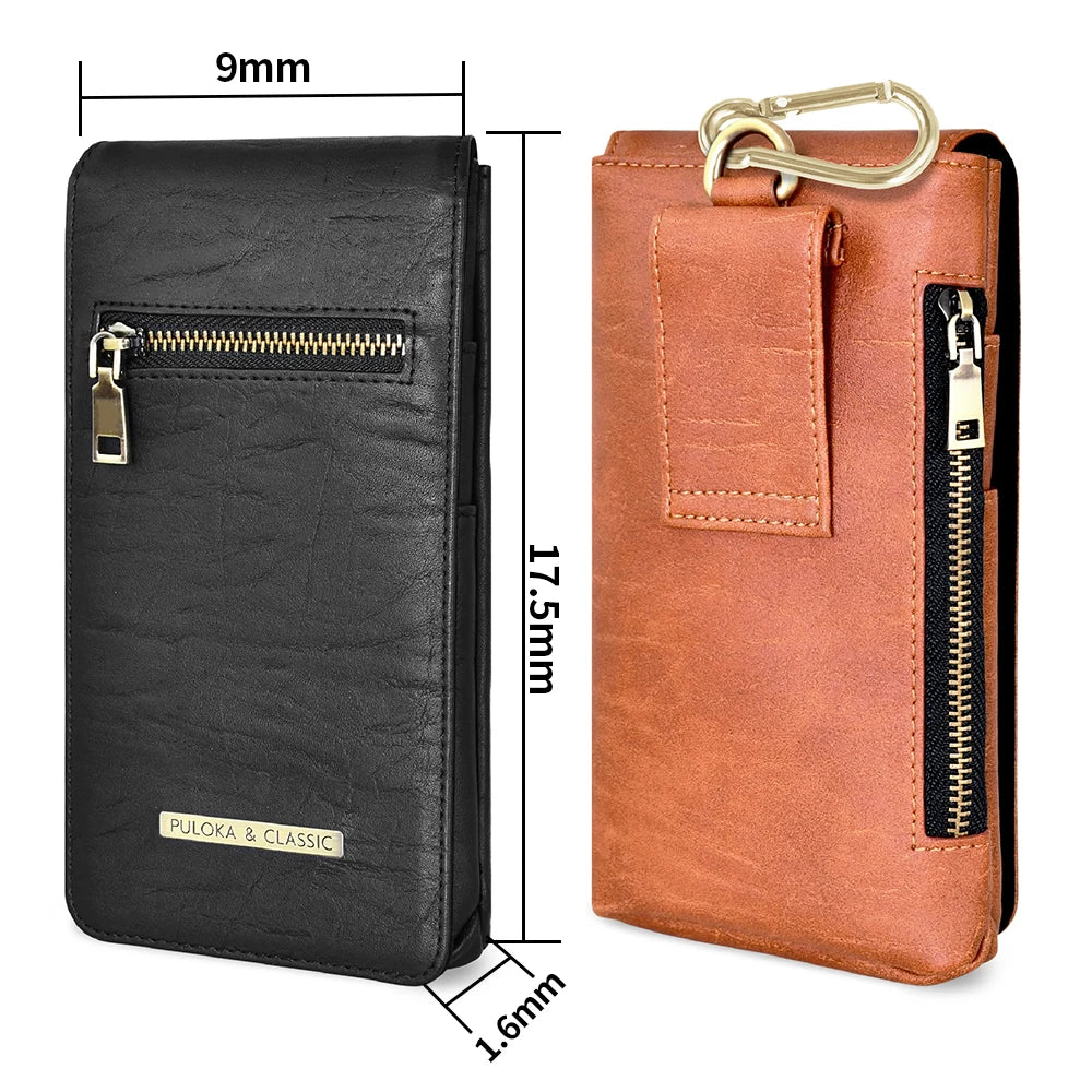 Universal Artificial Leather Mobile Phone Belt Bag