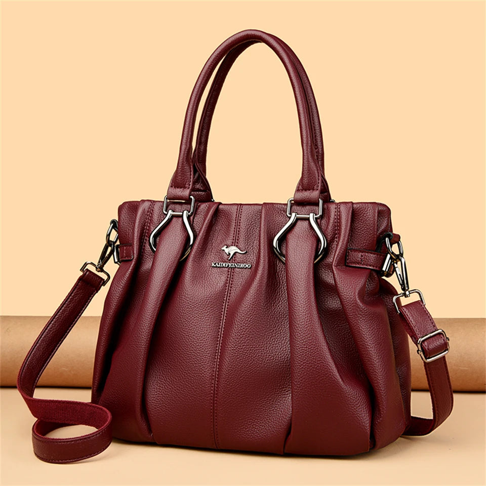 Genuine Casual Tote Bag Luxury Handbags Designer Purse High Quality Soft Leather
