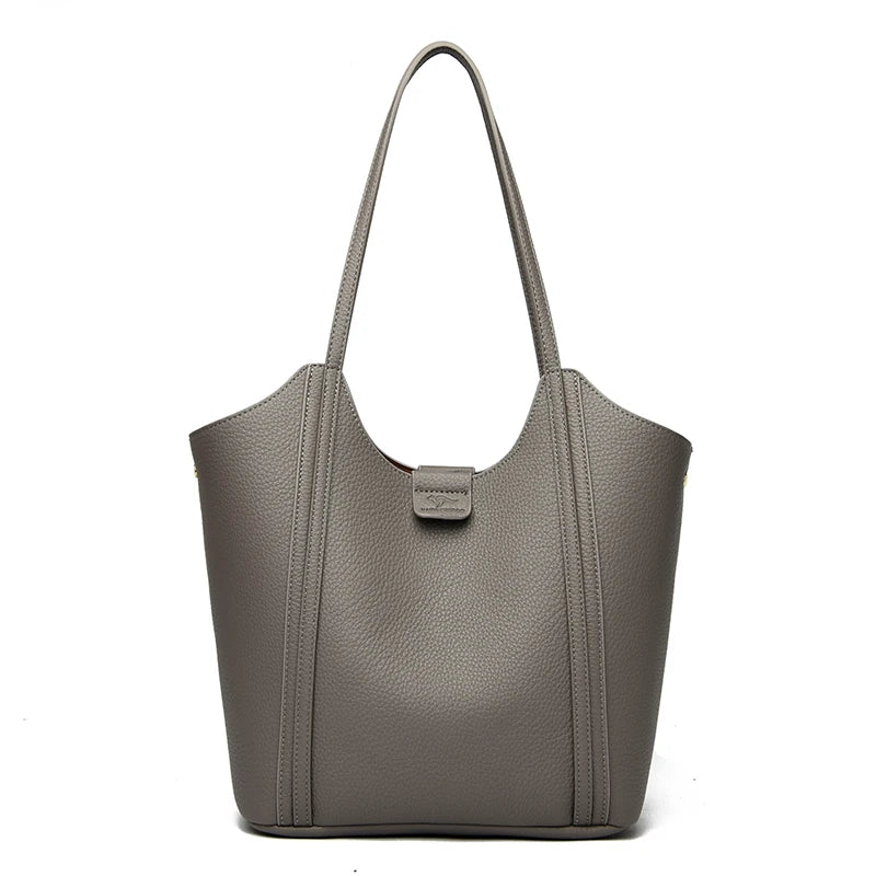 Women's Large Capacity Shoulder Bag Genuine Leather Tote