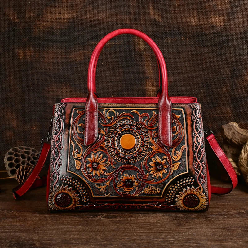 Vintage Embossed Women's Bag Shoulder Crossbody Handbag