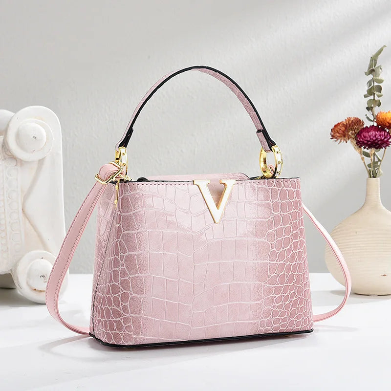 Gradient Color Shoulder Bag PU Leather Crossbody Bag