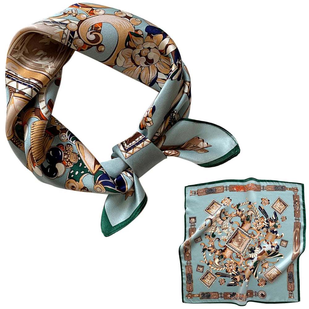 Women 100% Mulberry Real Silk Scarf 53cm