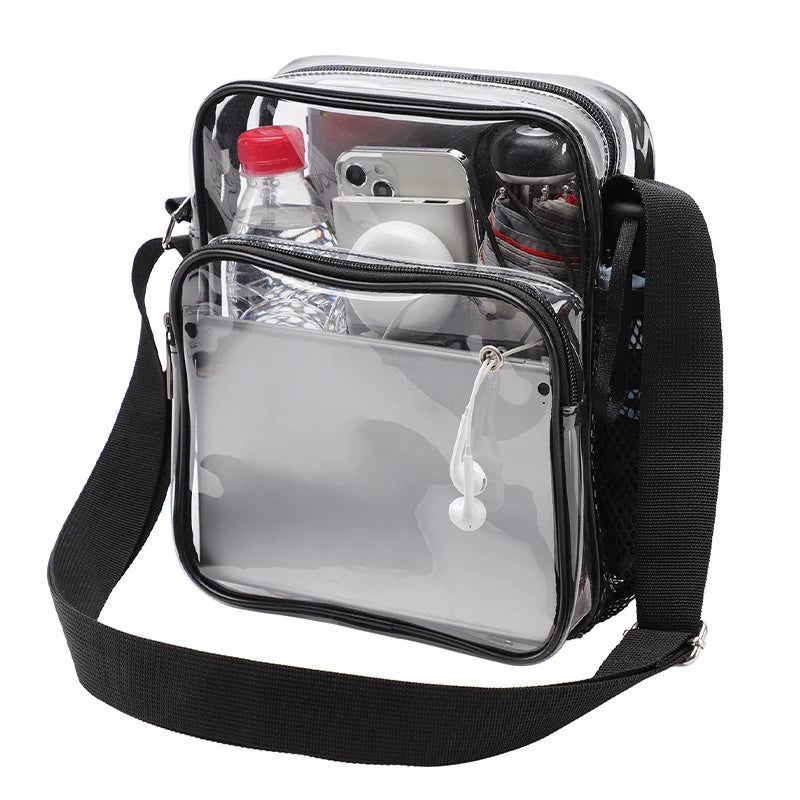 Lightweight Mesh Strap Waterproof Transparent PVC Bags for Cell Phone 9.7 inch iPad