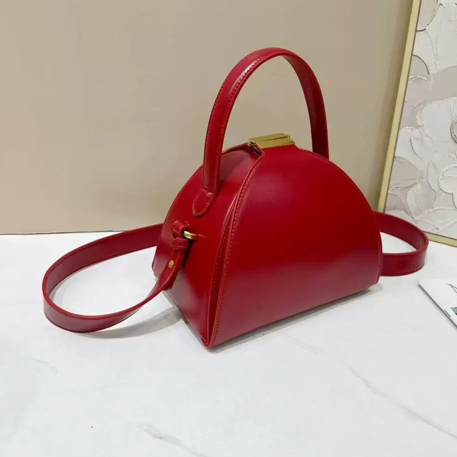 Fashion Niche Design Semi-circular Box Shape Crossbody Bag