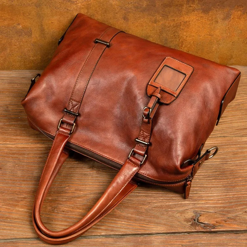 Handmade crossbody bag European and American fashion genuine leather travel bag