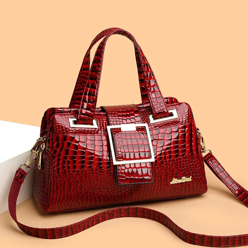Creative Design PU Luxury Crocodile Patterned Handbag