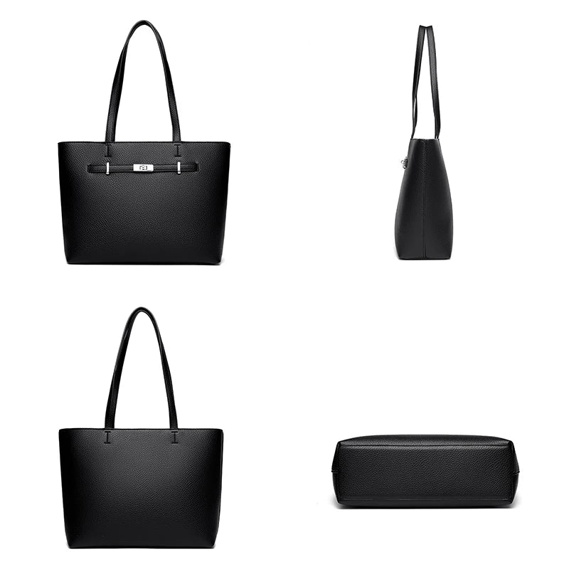 Elegant Leather Shoulder Bag Women Crossbody Messenger Handbags Timeless Design
