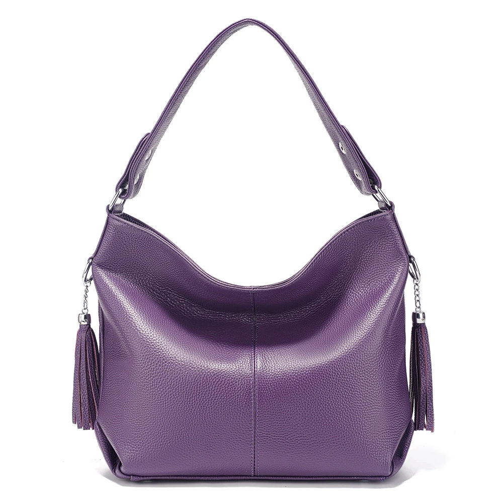 Fashionable Soft Real Genuine Leather Women Handbag