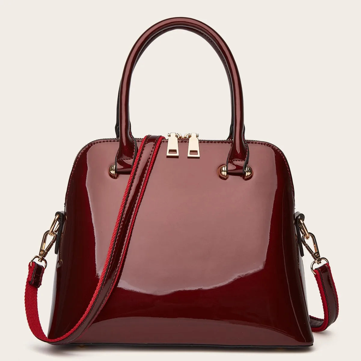 Patent Leather Fashion Shoulder Bag Luxury Design Crossbody Large Capacity Tote